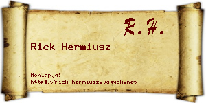Rick Hermiusz névjegykártya